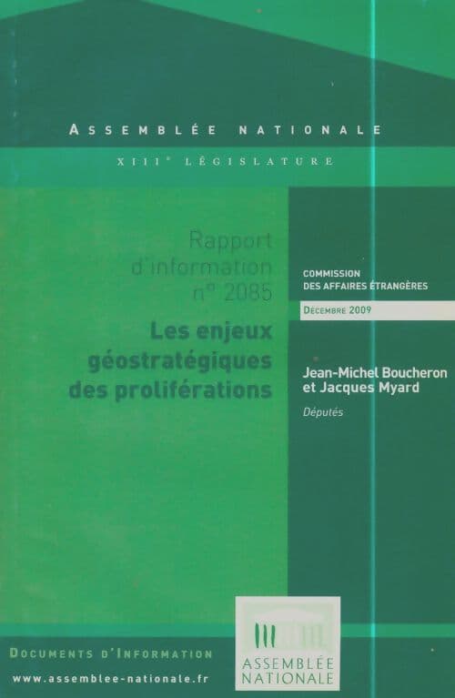 Les enjeux géostratégiques des proliférations - Collectif