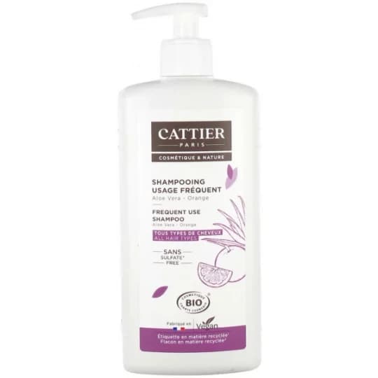 Cattier Shampooing Usage Fréquent Sans Sulfates 500 ml
