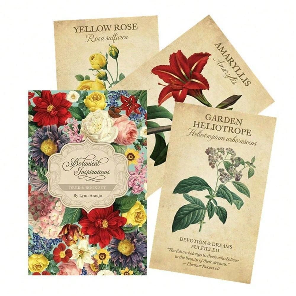1 set 10,6 * 6,2 Cm Avec Pdf En Anglais Inspirations Botaniques Cartes Oracle